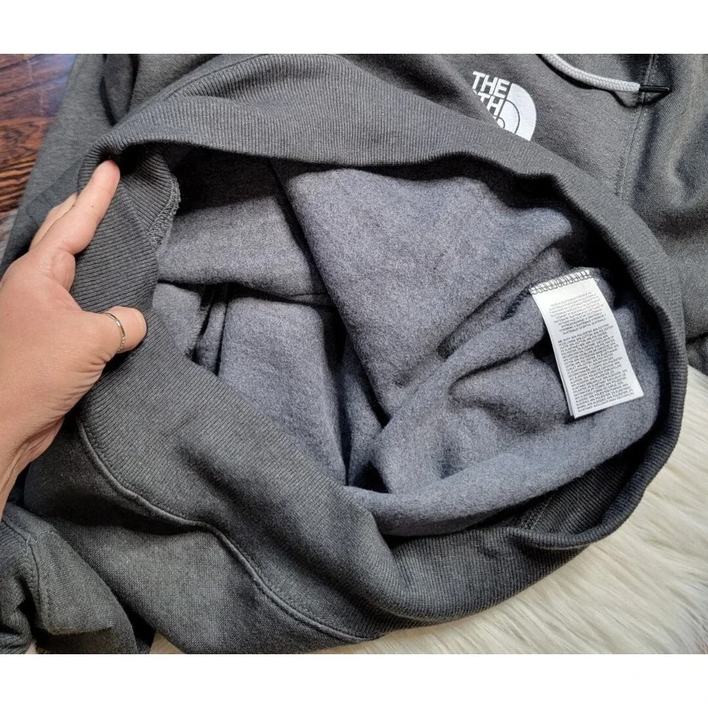 The North Face Pullover Hoodie Men's Size Medium Gray Big Logo